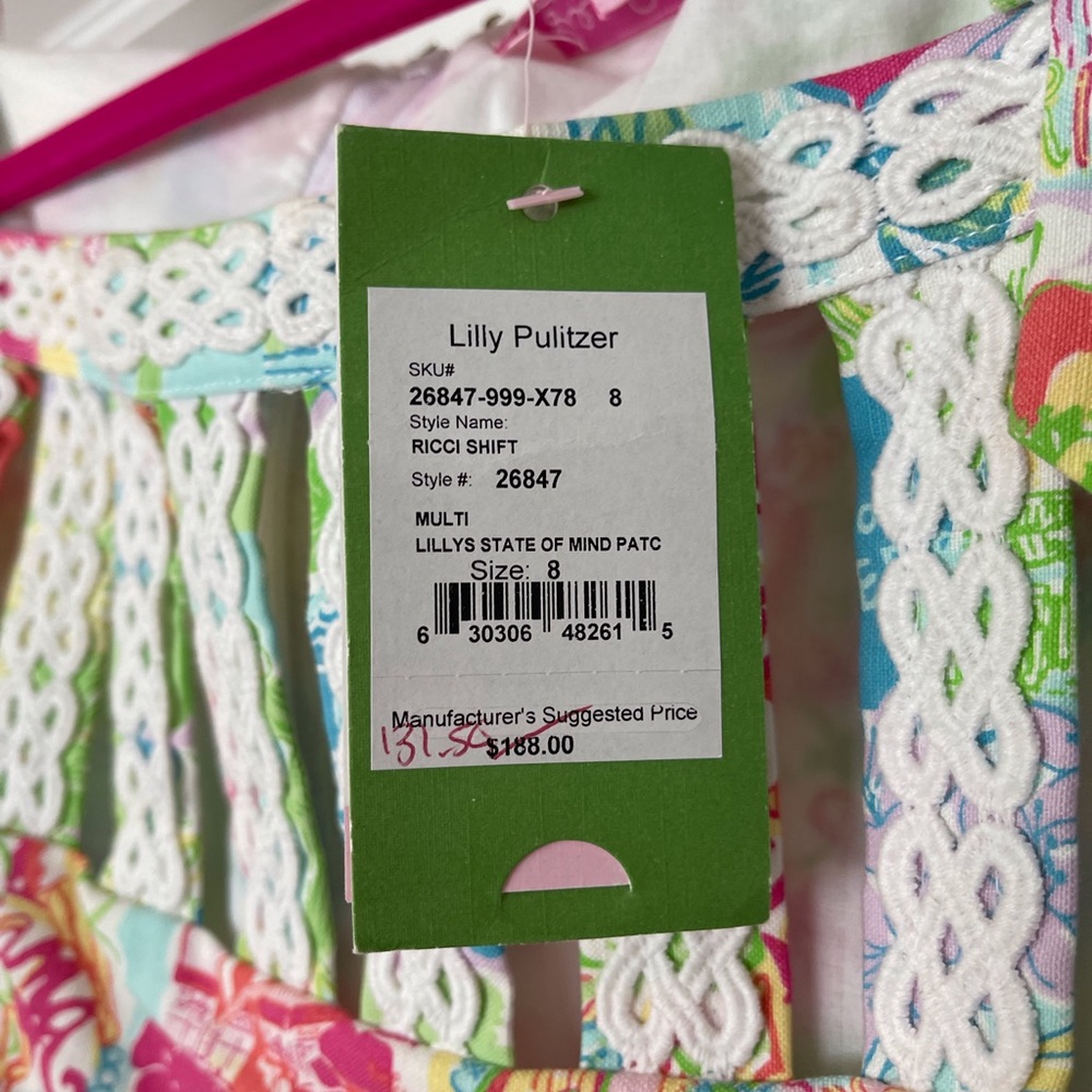 Lilly Pulitzer Ricci Shift dress 8, NWT